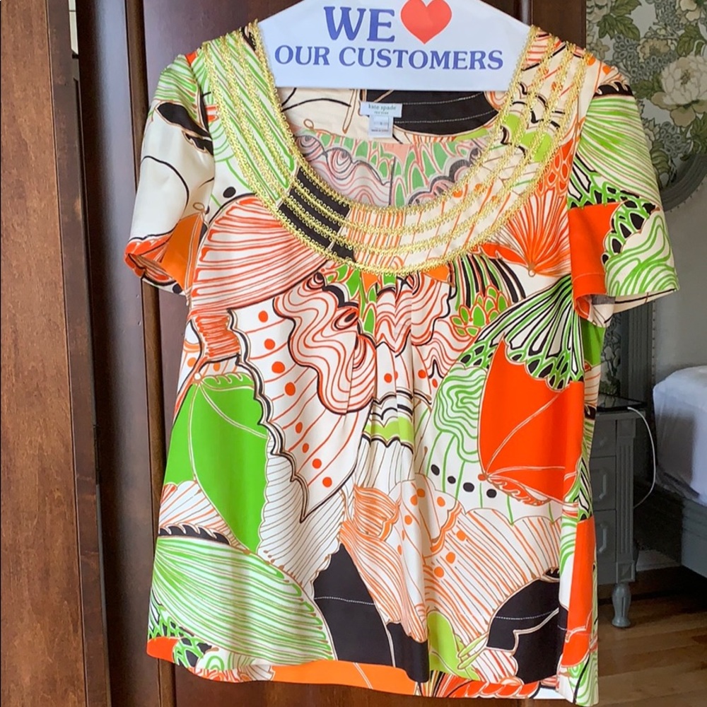 Kate Spade botanical print blouse